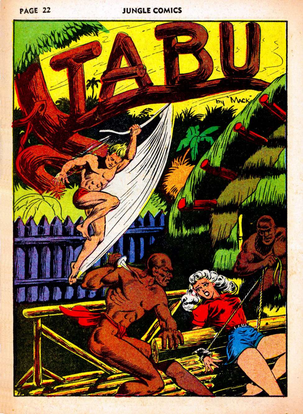 Comic Book Cover For Jungle Comics #37