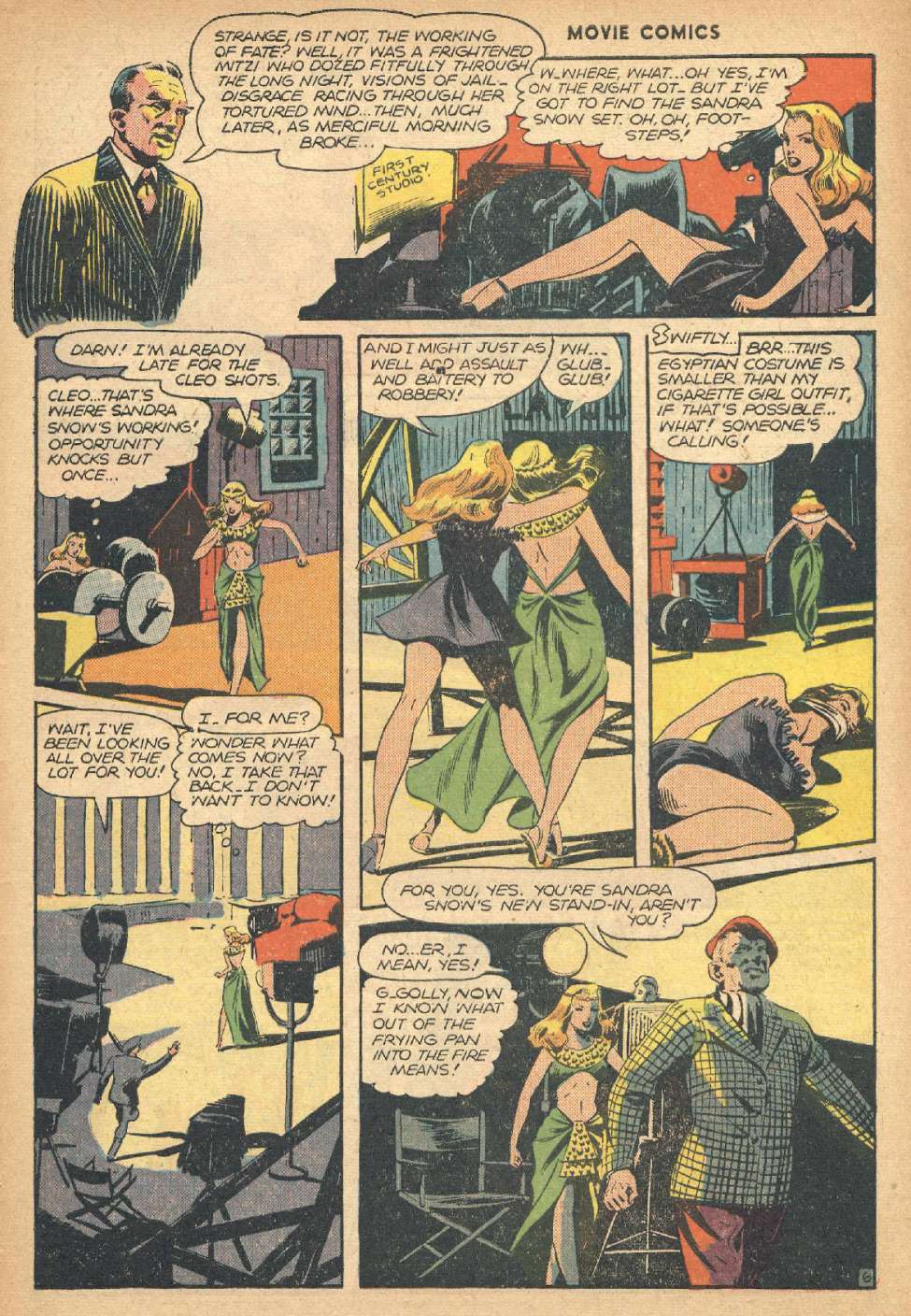 Movie Comics #1 (1946) - Mitzi Mason - Uniform Stealing Board